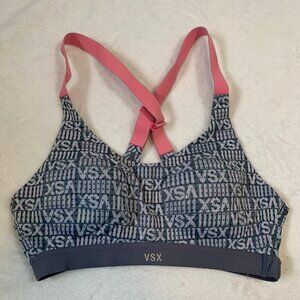 VSX Sport 32B logo detail cross back strap racerback‎ adjustable sports bra